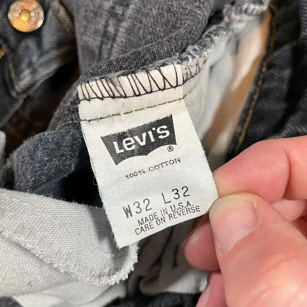 Levi's 550 batwing vintage 80's dark navy wash denim jeans Men's size 32x32